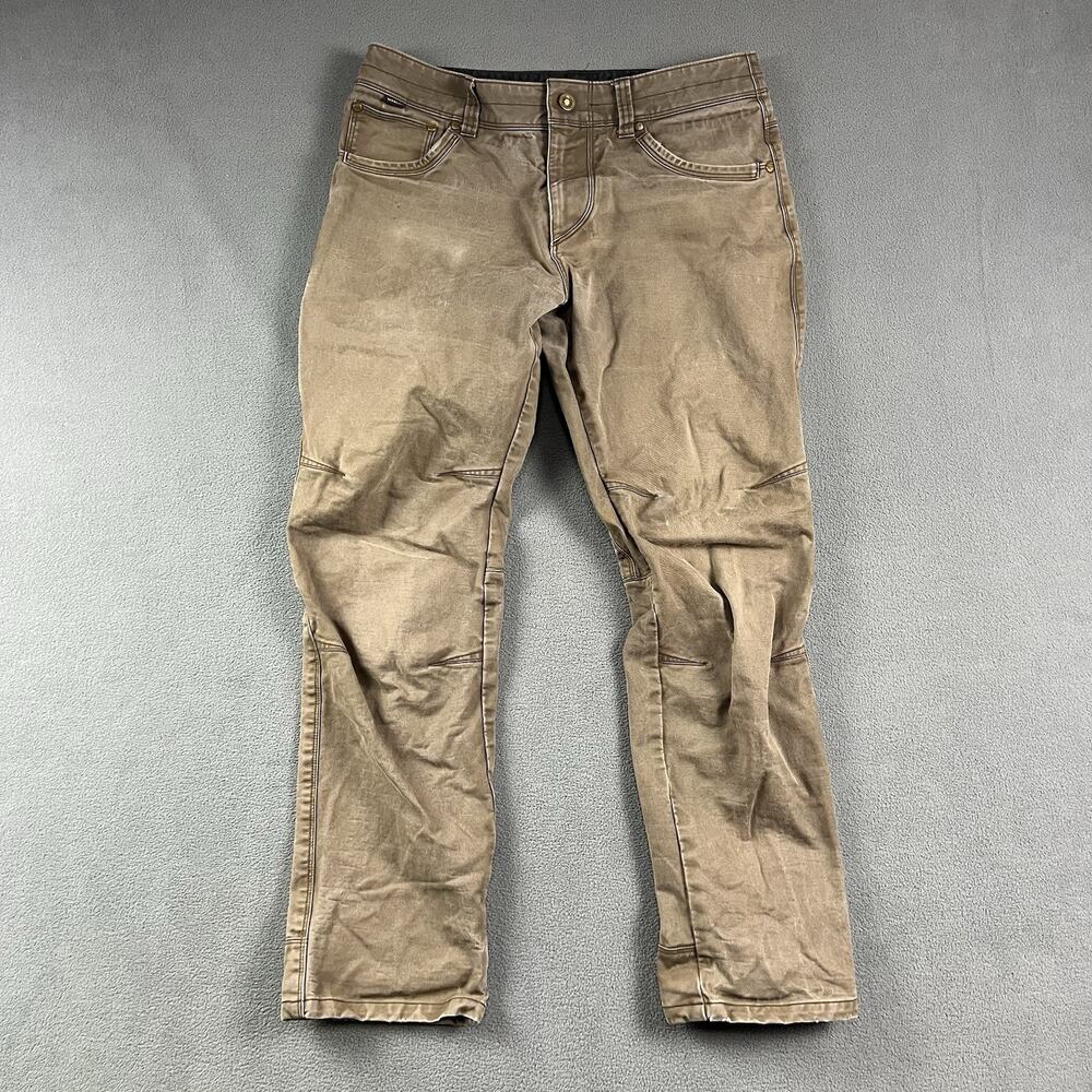 Kuhl Free Rydr Pants Mens 32X28 Brown Straight Fit Canvas Outdoor Workwear